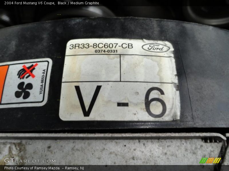 Black / Medium Graphite 2004 Ford Mustang V6 Coupe
