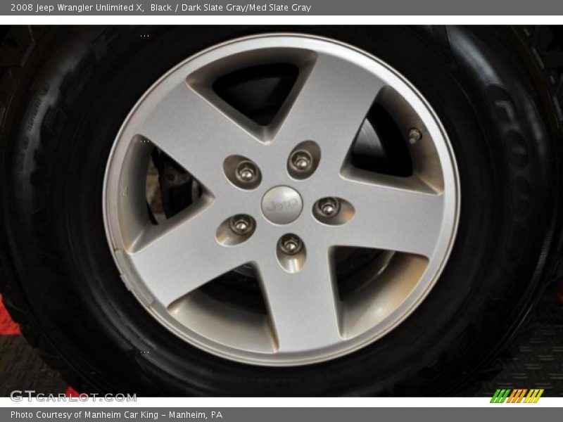 Black / Dark Slate Gray/Med Slate Gray 2008 Jeep Wrangler Unlimited X