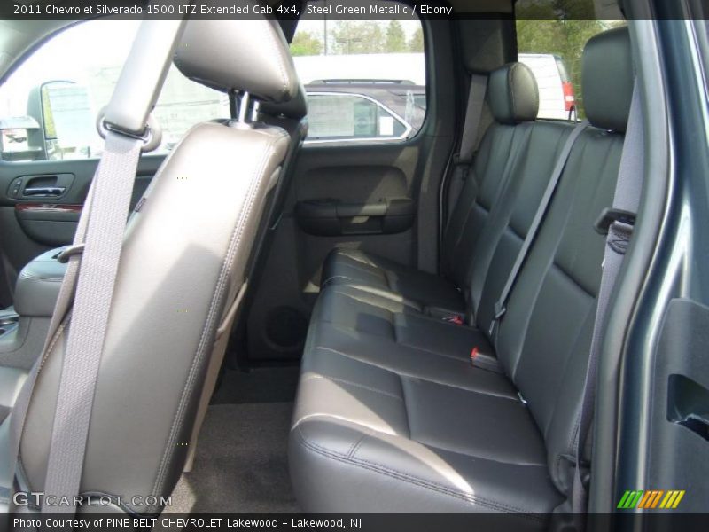 Steel Green Metallic / Ebony 2011 Chevrolet Silverado 1500 LTZ Extended Cab 4x4