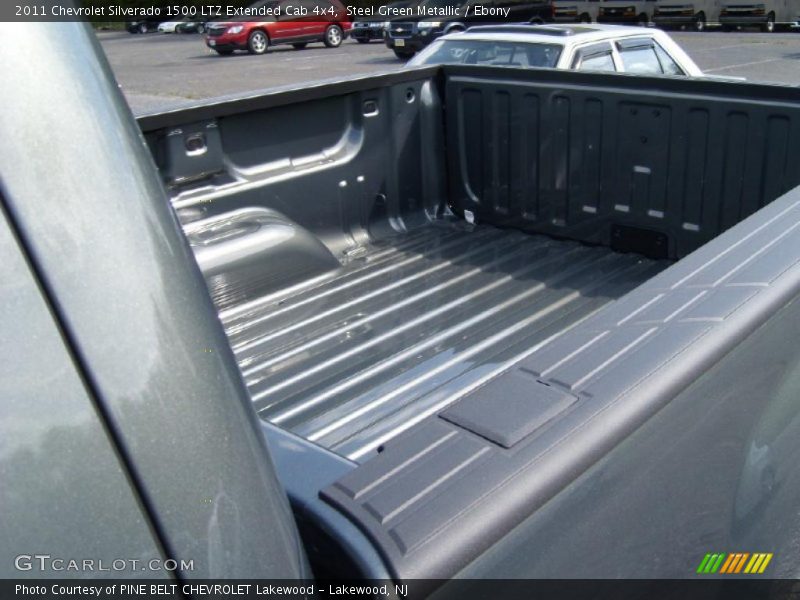 Steel Green Metallic / Ebony 2011 Chevrolet Silverado 1500 LTZ Extended Cab 4x4