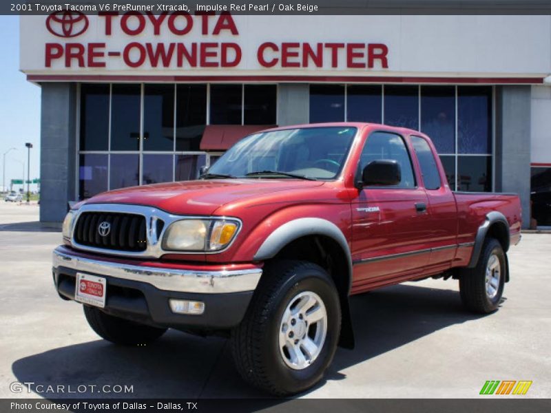 Impulse Red Pearl / Oak Beige 2001 Toyota Tacoma V6 PreRunner Xtracab
