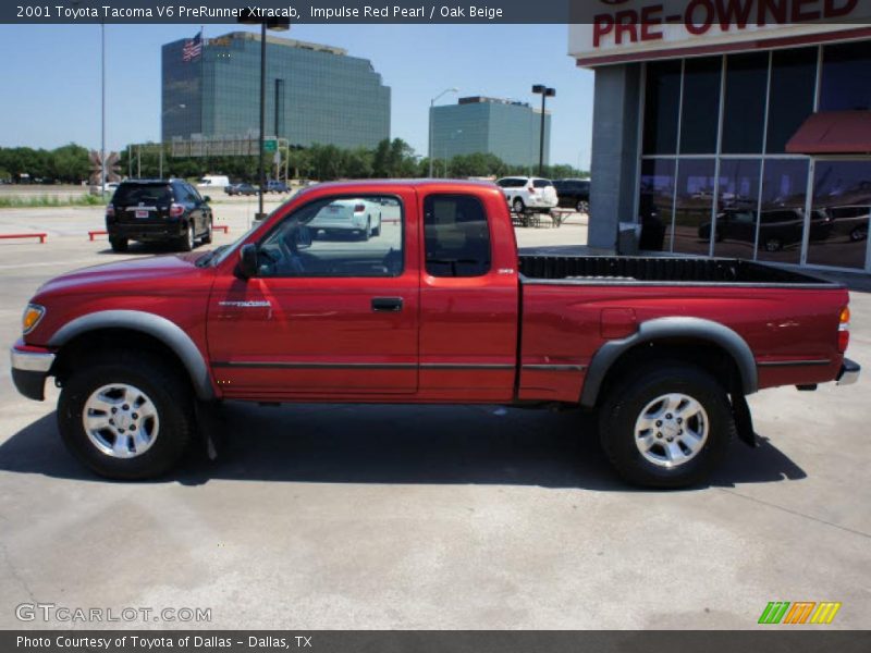 Impulse Red Pearl / Oak Beige 2001 Toyota Tacoma V6 PreRunner Xtracab