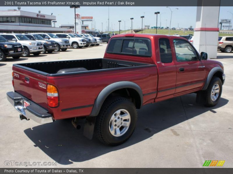 Impulse Red Pearl / Oak Beige 2001 Toyota Tacoma V6 PreRunner Xtracab
