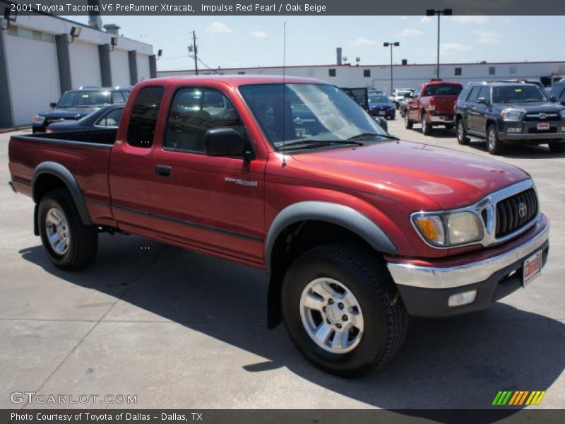 Impulse Red Pearl / Oak Beige 2001 Toyota Tacoma V6 PreRunner Xtracab