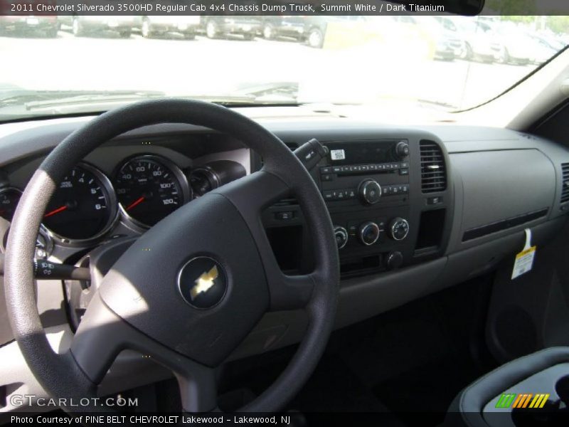 Summit White / Dark Titanium 2011 Chevrolet Silverado 3500HD Regular Cab 4x4 Chassis Dump Truck