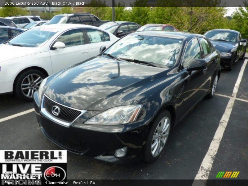 Black Onyx / Black 2006 Lexus IS 250 AWD