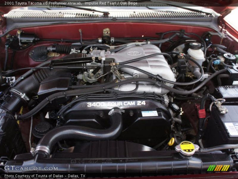 Impulse Red Pearl / Oak Beige 2001 Toyota Tacoma V6 PreRunner Xtracab