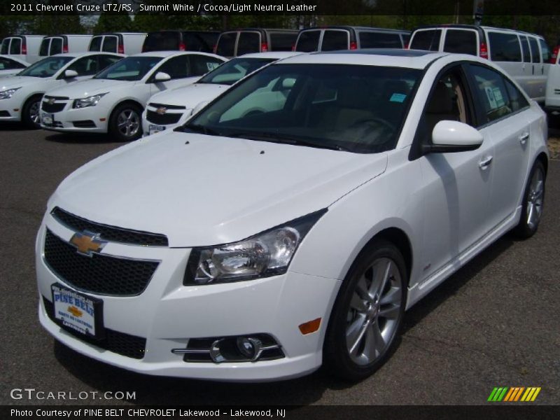 Summit White / Cocoa/Light Neutral Leather 2011 Chevrolet Cruze LTZ/RS