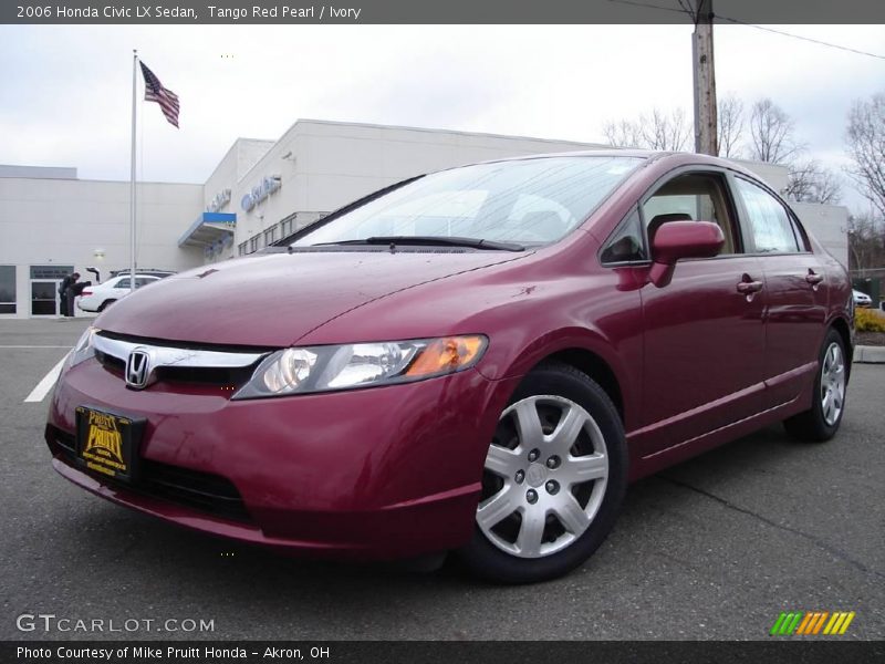 Tango Red Pearl / Ivory 2006 Honda Civic LX Sedan