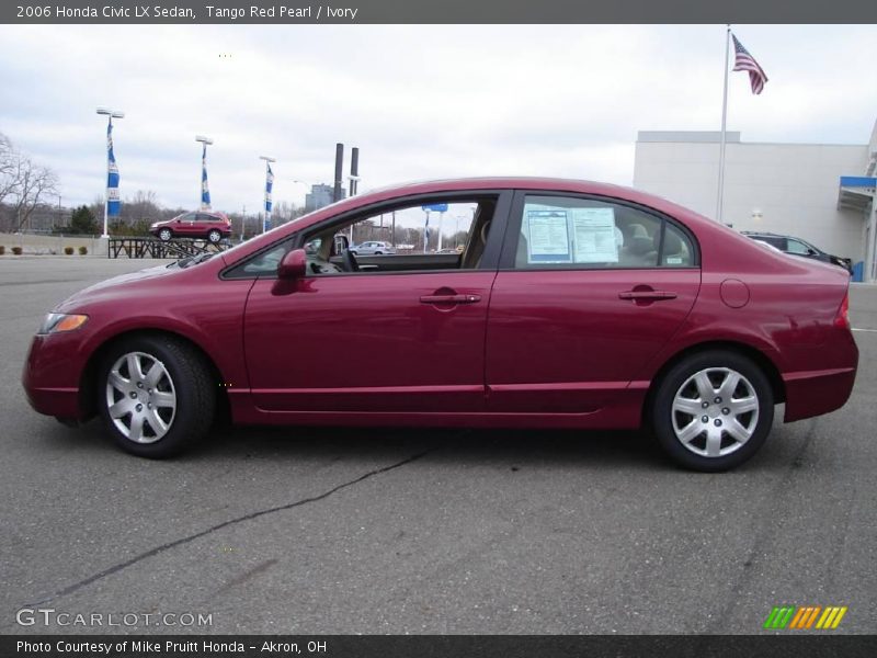 Tango Red Pearl / Ivory 2006 Honda Civic LX Sedan
