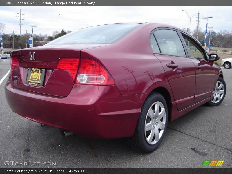 Tango Red Pearl / Ivory 2006 Honda Civic LX Sedan