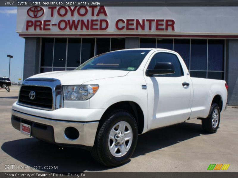 Super White / Beige 2007 Toyota Tundra Regular Cab