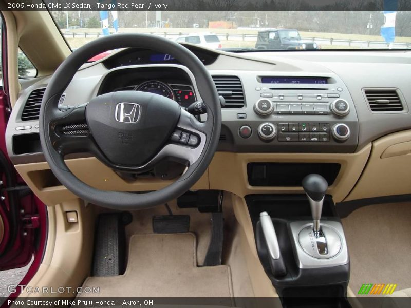 Tango Red Pearl / Ivory 2006 Honda Civic LX Sedan