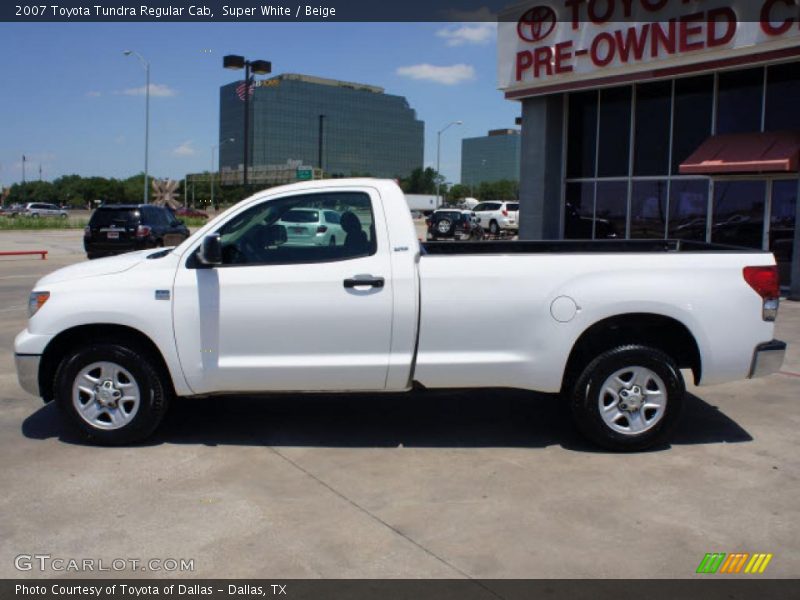 Super White / Beige 2007 Toyota Tundra Regular Cab