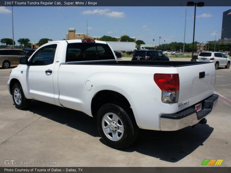 Super White / Beige 2007 Toyota Tundra Regular Cab