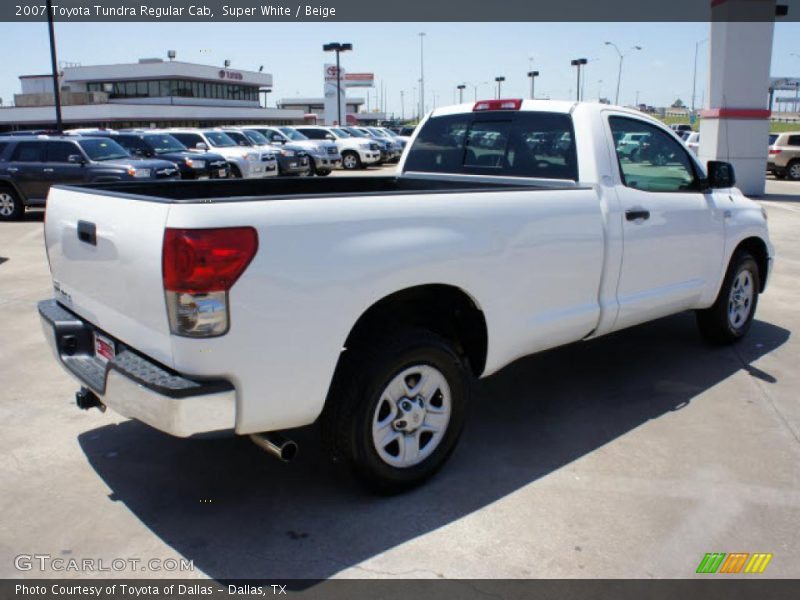 Super White / Beige 2007 Toyota Tundra Regular Cab