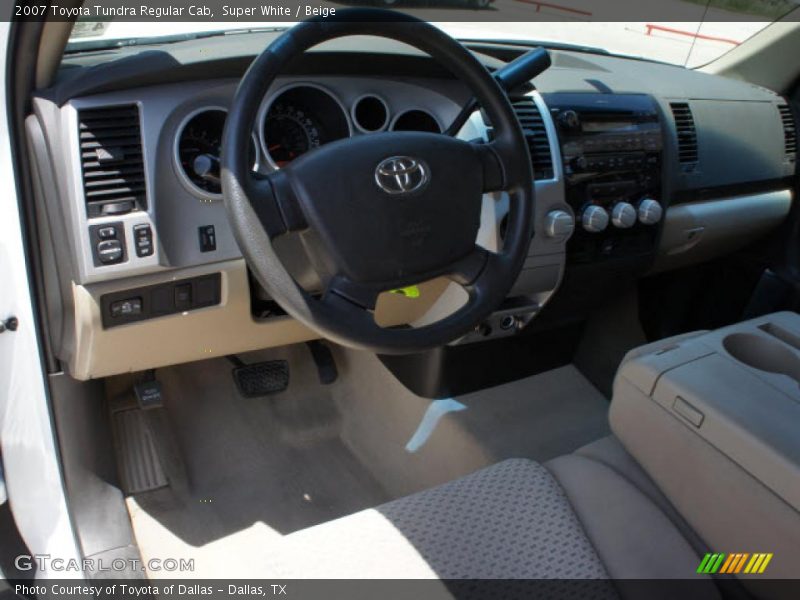 Super White / Beige 2007 Toyota Tundra Regular Cab