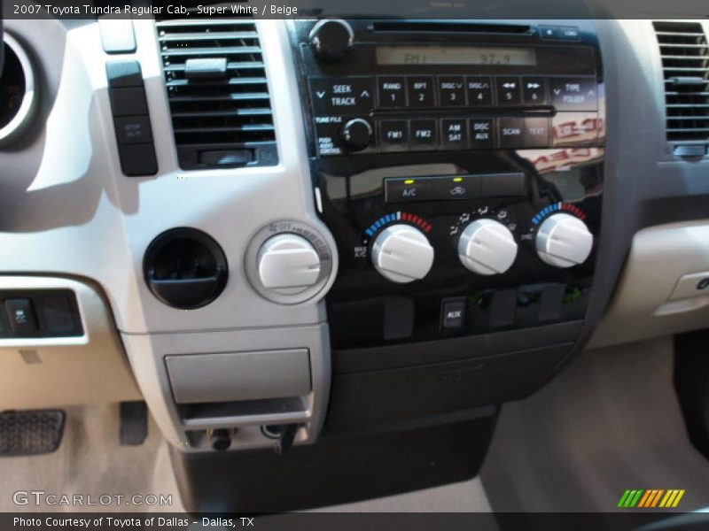 Controls of 2007 Tundra Regular Cab