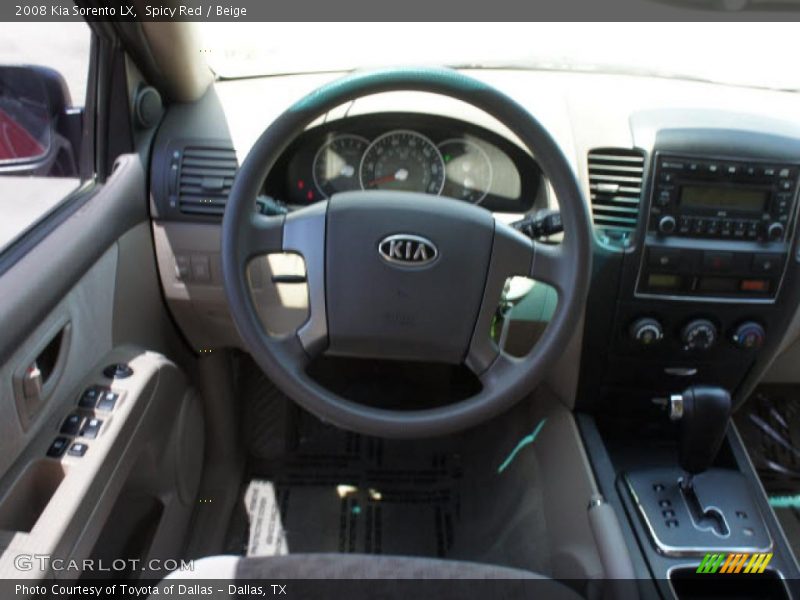 Dashboard of 2008 Sorento LX