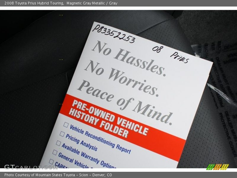 Magnetic Gray Metallic / Gray 2008 Toyota Prius Hybrid Touring