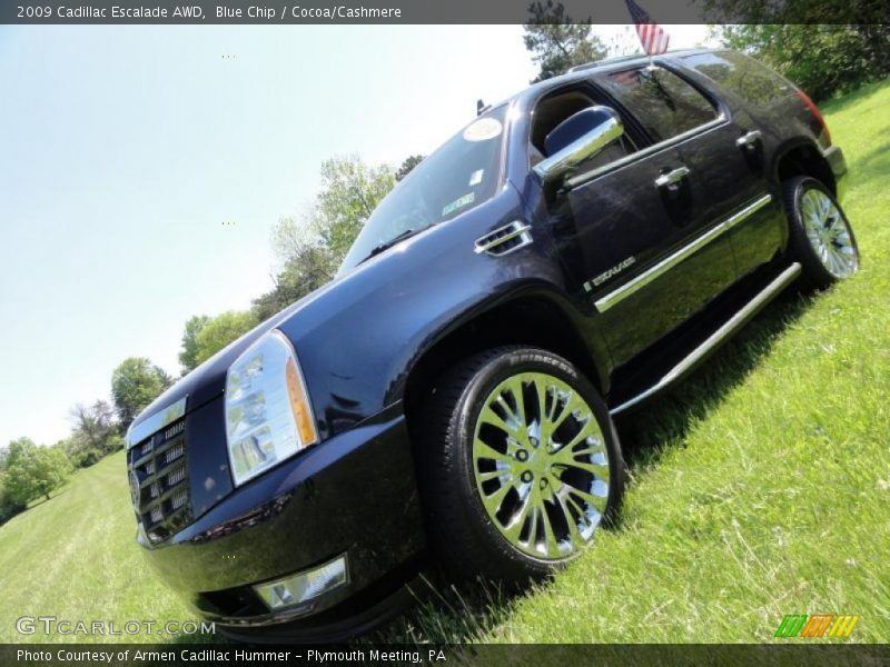 Blue Chip / Cocoa/Cashmere 2009 Cadillac Escalade AWD