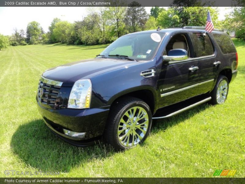 Blue Chip / Cocoa/Cashmere 2009 Cadillac Escalade AWD