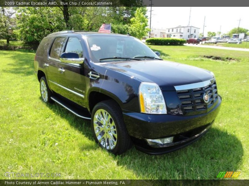 Blue Chip / Cocoa/Cashmere 2009 Cadillac Escalade AWD