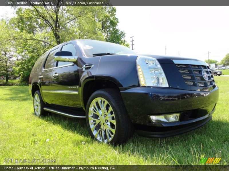 Blue Chip / Cocoa/Cashmere 2009 Cadillac Escalade AWD
