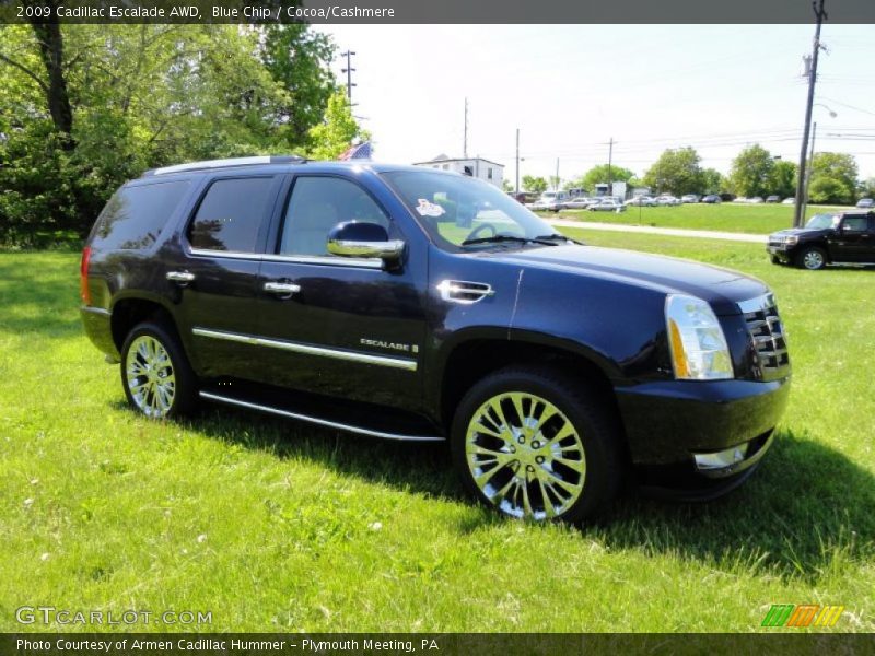 Blue Chip / Cocoa/Cashmere 2009 Cadillac Escalade AWD