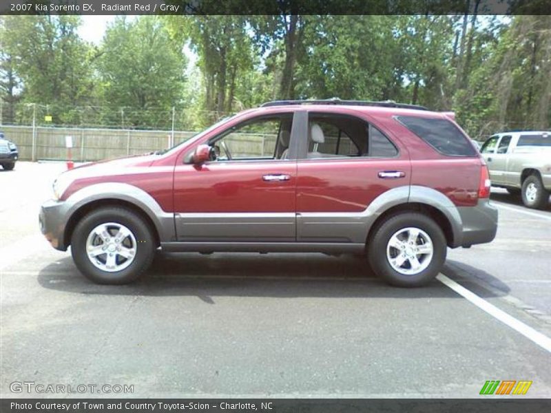 Radiant Red / Gray 2007 Kia Sorento EX