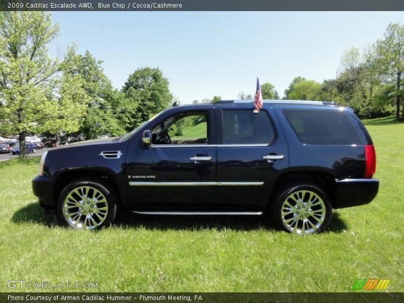 Blue Chip / Cocoa/Cashmere 2009 Cadillac Escalade AWD