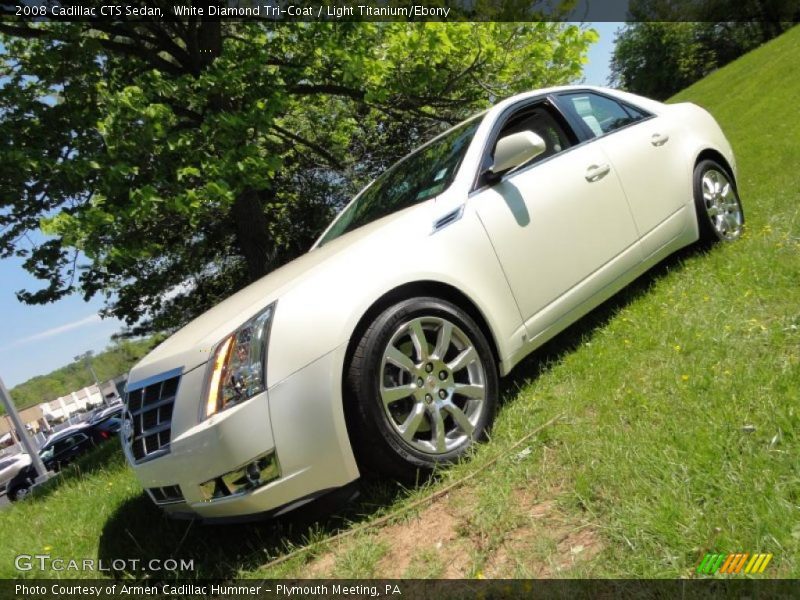 White Diamond Tri-Coat / Light Titanium/Ebony 2008 Cadillac CTS Sedan