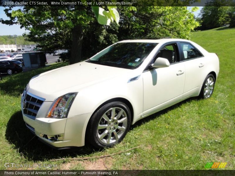 White Diamond Tri-Coat / Light Titanium/Ebony 2008 Cadillac CTS Sedan