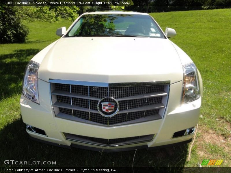 White Diamond Tri-Coat / Light Titanium/Ebony 2008 Cadillac CTS Sedan