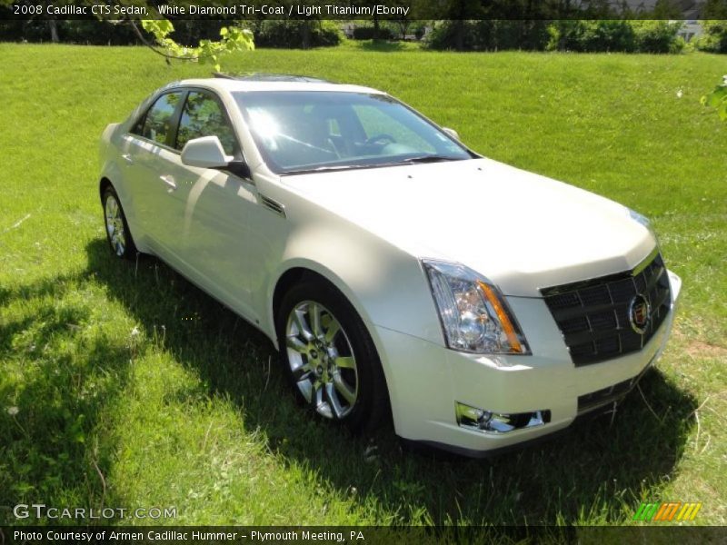 White Diamond Tri-Coat / Light Titanium/Ebony 2008 Cadillac CTS Sedan