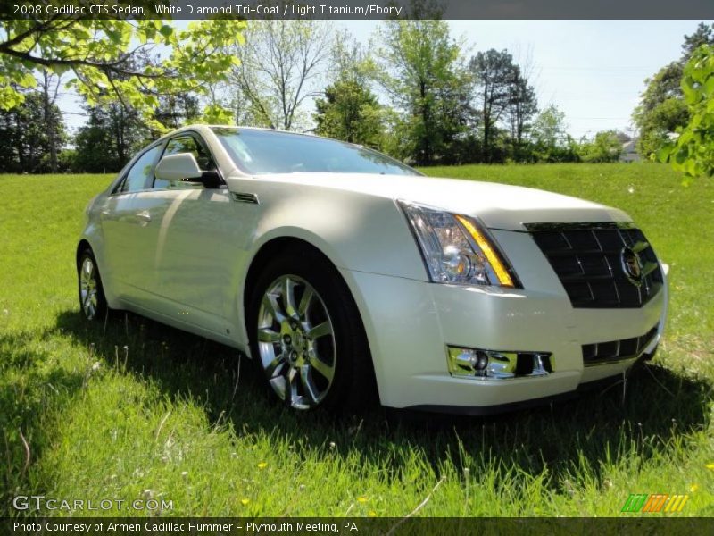 White Diamond Tri-Coat / Light Titanium/Ebony 2008 Cadillac CTS Sedan