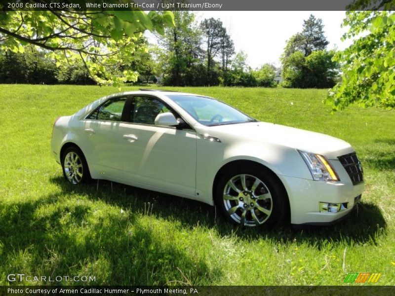 White Diamond Tri-Coat / Light Titanium/Ebony 2008 Cadillac CTS Sedan