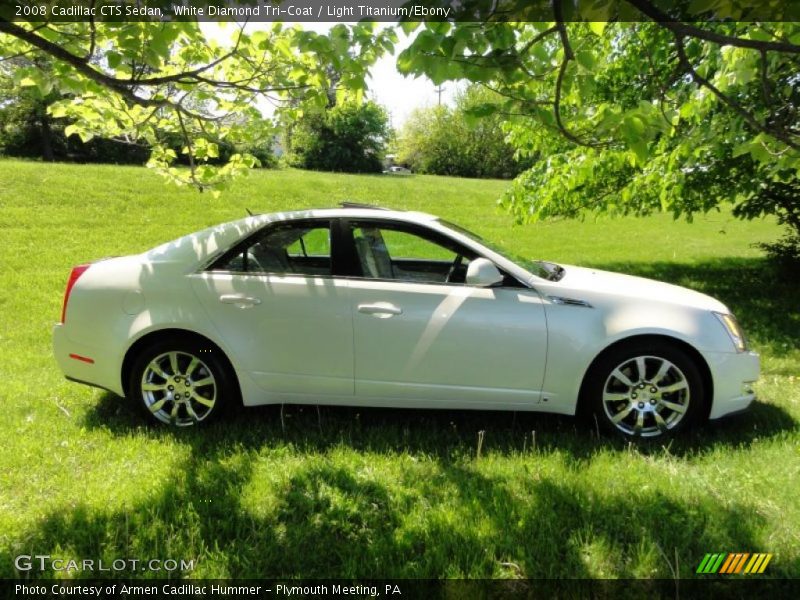 White Diamond Tri-Coat / Light Titanium/Ebony 2008 Cadillac CTS Sedan