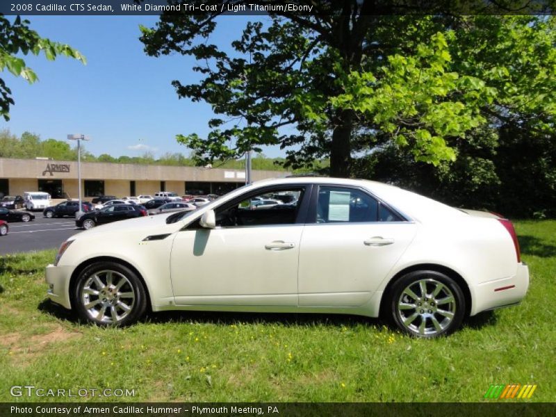 White Diamond Tri-Coat / Light Titanium/Ebony 2008 Cadillac CTS Sedan
