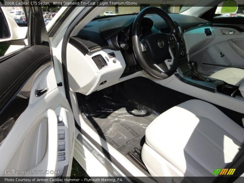 White Diamond Tri-Coat / Light Titanium/Ebony 2008 Cadillac CTS Sedan