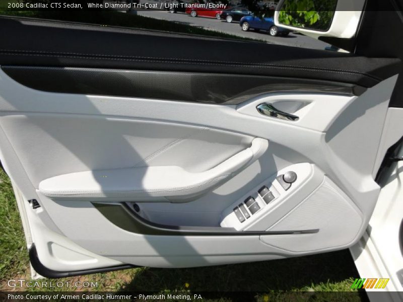 White Diamond Tri-Coat / Light Titanium/Ebony 2008 Cadillac CTS Sedan