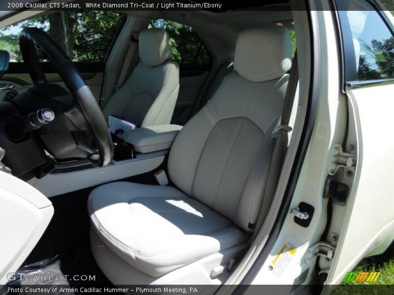 White Diamond Tri-Coat / Light Titanium/Ebony 2008 Cadillac CTS Sedan
