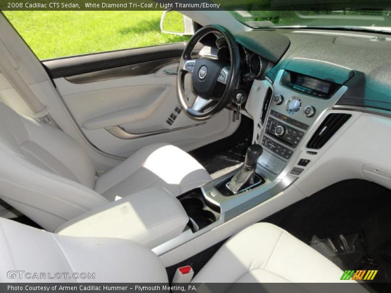 White Diamond Tri-Coat / Light Titanium/Ebony 2008 Cadillac CTS Sedan