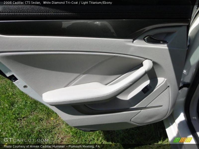 White Diamond Tri-Coat / Light Titanium/Ebony 2008 Cadillac CTS Sedan