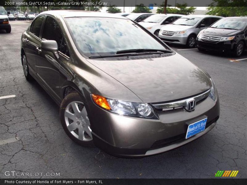Galaxy Gray Metallic / Gray 2008 Honda Civic LX Sedan
