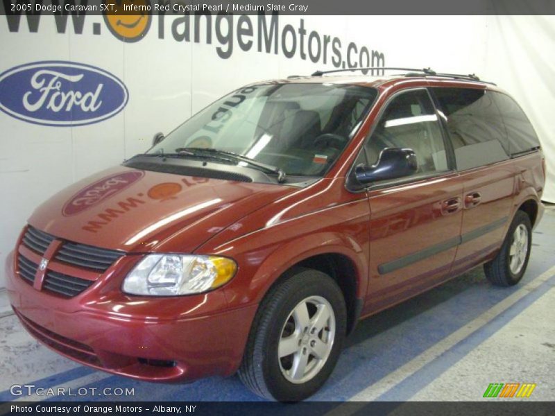 Inferno Red Crystal Pearl / Medium Slate Gray 2005 Dodge Caravan SXT