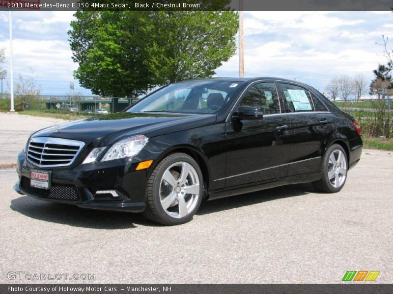 Black / Chestnut Brown 2011 Mercedes-Benz E 350 4Matic Sedan