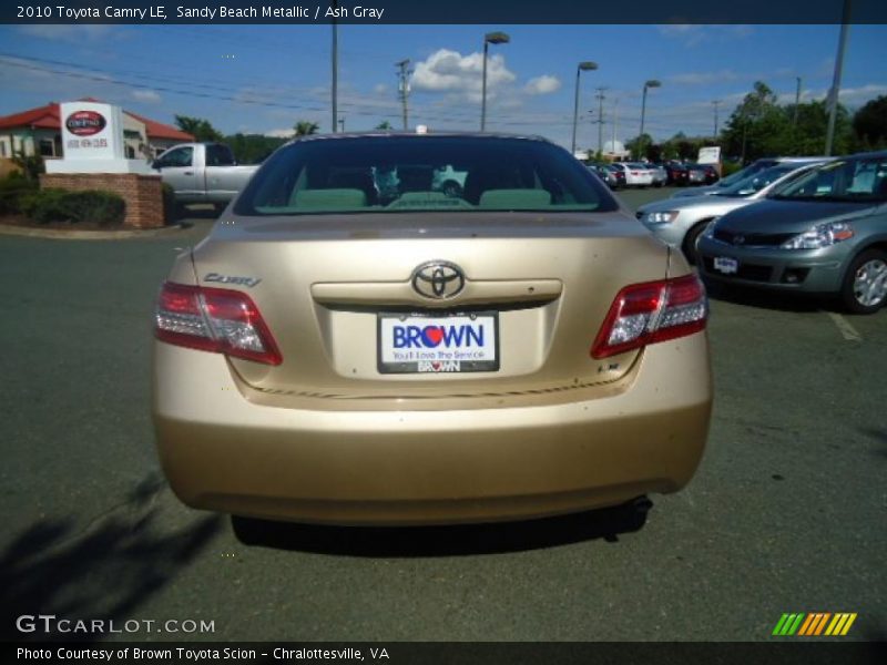 Sandy Beach Metallic / Ash Gray 2010 Toyota Camry LE