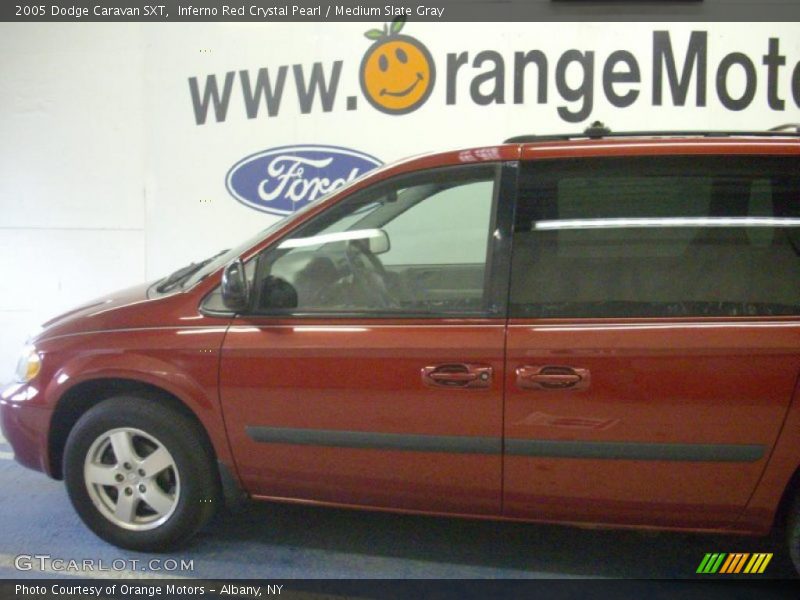Inferno Red Crystal Pearl / Medium Slate Gray 2005 Dodge Caravan SXT