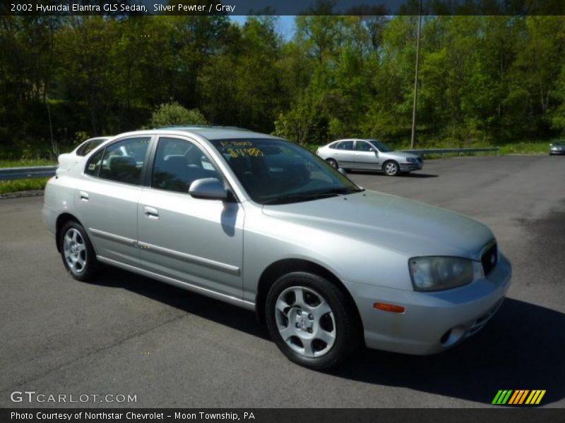 Silver Pewter / Gray 2002 Hyundai Elantra GLS Sedan